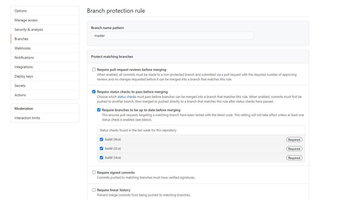 Branch Settings